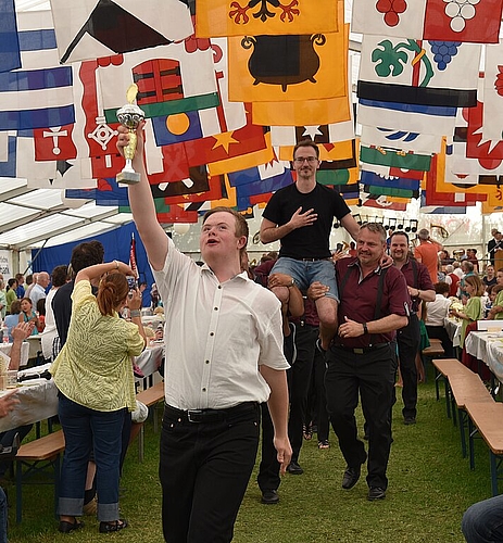 Die Freude über den Sieg in der Parademusik in Oberdorf war gross.