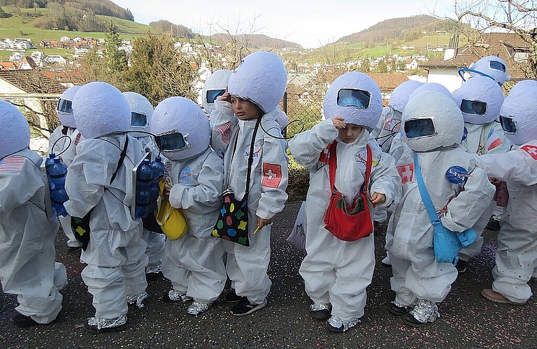 Bei den Astronauten gab es zwischendurch ein richtiges Getümmel.
