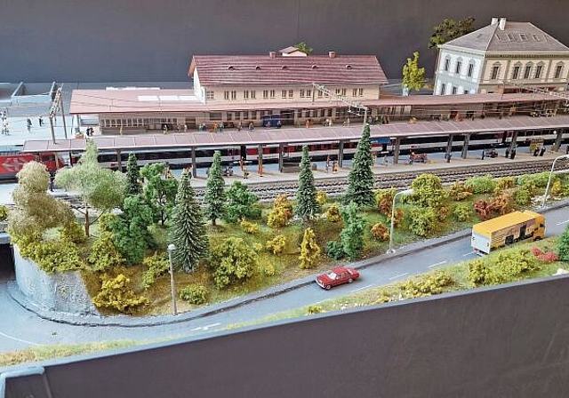 Der alte Liestaler Bahnhof: Das Prunkstück der Anlage. Foto: zVg