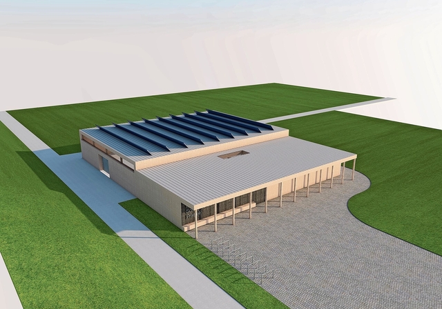 In Pratteln soll ein Schwingsportzentrum entstehen. Visualisierung: zVg