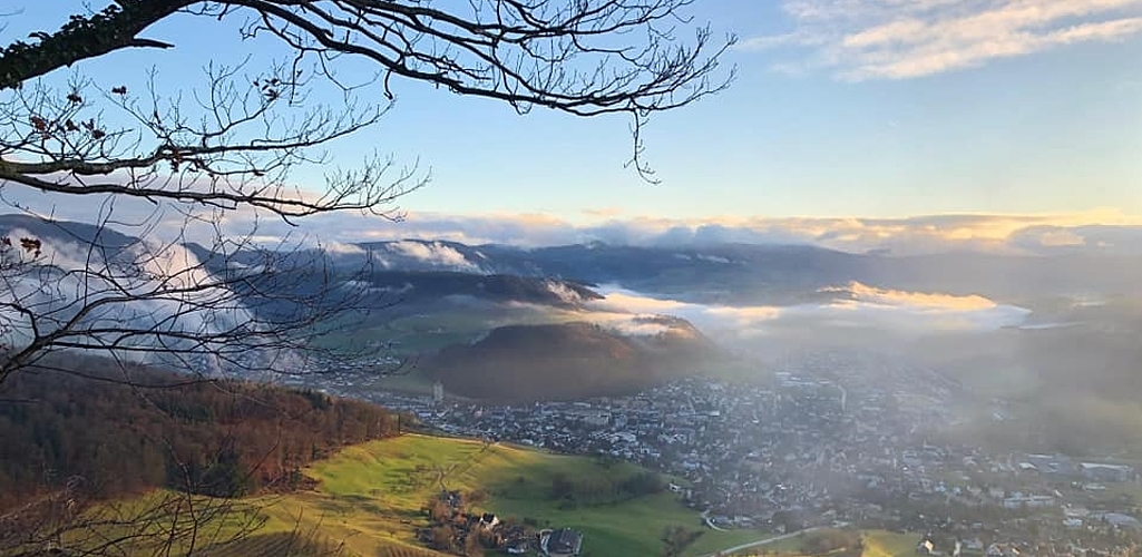 Gewaltig ist die Aussicht von der Sissacher Fluh aus.
