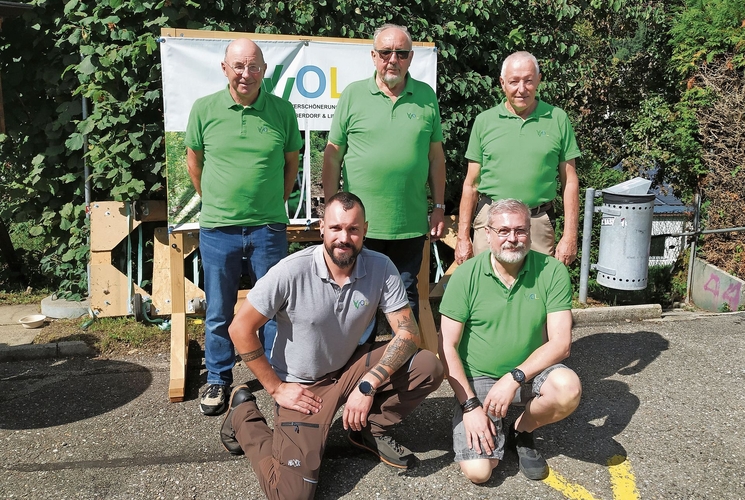 Der Vorstand: Stehend von v.l.: Hanspeter Schweizer, Peter Ramseyer, Klaus Rieder. (Sitzend v.l.): Matthias Kreis und Roland Amsler. Fotos: S. van Riemsdijk