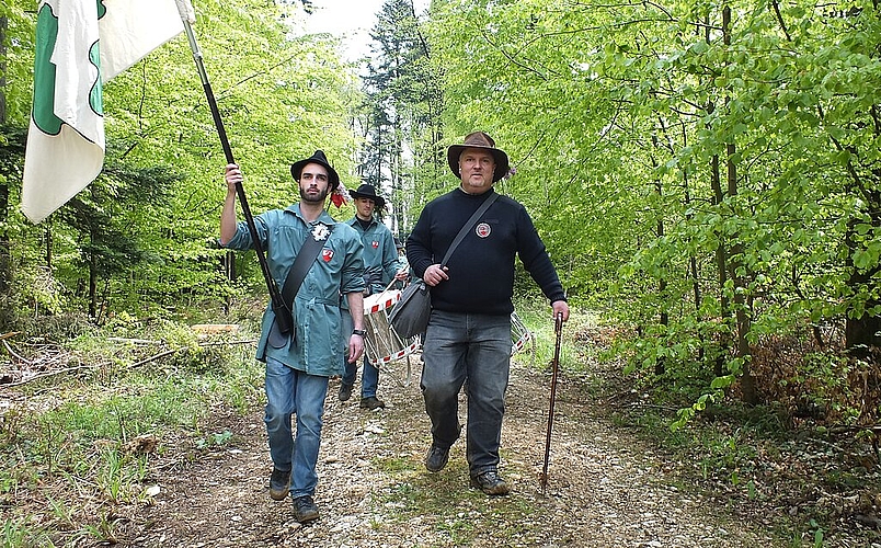 Rottenchef Domenic Schneider wird seine 3. Rotte erst im 2021 wieder durch den Wald führen. Fotos: U. Fluri
