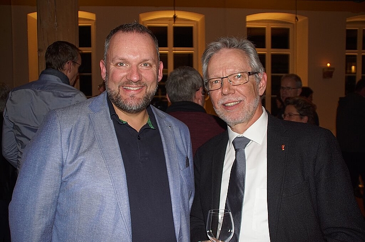 Björn Fankhauser, Präsident Gewerbeverein Sissach u.U. (l.) und Peter Riebli, Landratspräsident und Gemeindepräsident von Buckten. Fotos: O. Graf
