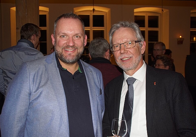 Björn Fankhauser, Präsident Gewerbeverein Sissach u.U. (l.) und Peter Riebli, Landratspräsident und Gemeindepräsident von Buckten. Fotos: O. Graf
