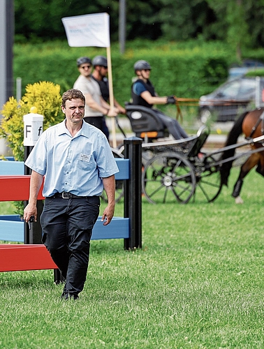OK-Präsident Marius Hasenböhler mitten auf dem Parcours. OK-Präsident Marius Hasenböhler mitten auf dem Parcours.