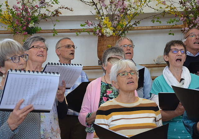 Noch ein Mal vor grossem Publikum gemeinsam singen.
