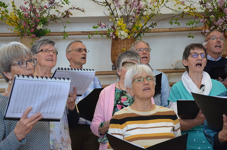 Noch ein Mal vor grossem Publikum gemeinsam singen.
