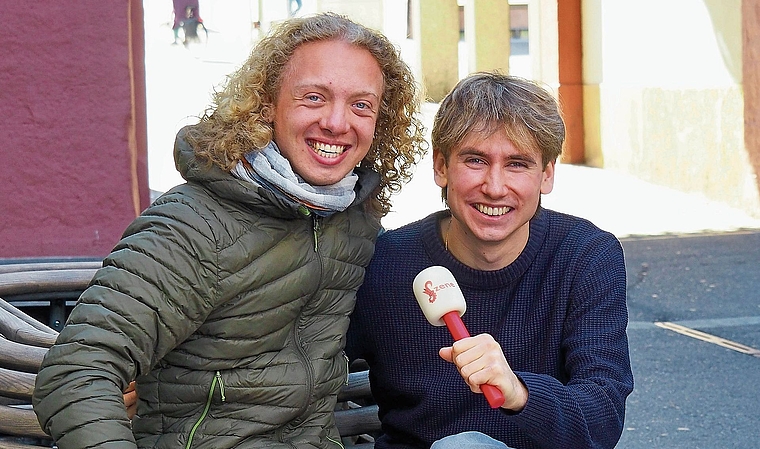«BasellandSzene»: Moderator und Redaktor Miguel Libsig (l.) und Gründer Timon Sommer. Foto: L. Kwasny
