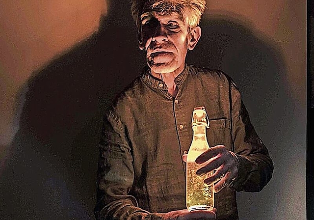 Das «Pup-up-Theater» ist für Michael Huber ein Experiment.Foto: Heiner Grieder