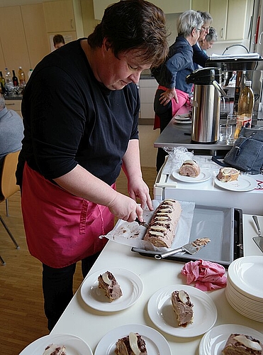 Christine Degen war zuständig für das Dessert.