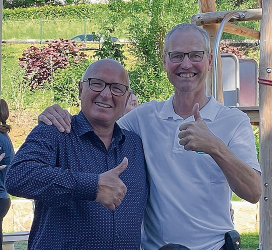 Martin Thommen (Präsident der Stiftung) und Tierpark-Leiter Christian Klaus. Martin Thommen (Präsident der Stiftung) und Tierpark-Leiter Christian Klaus.
