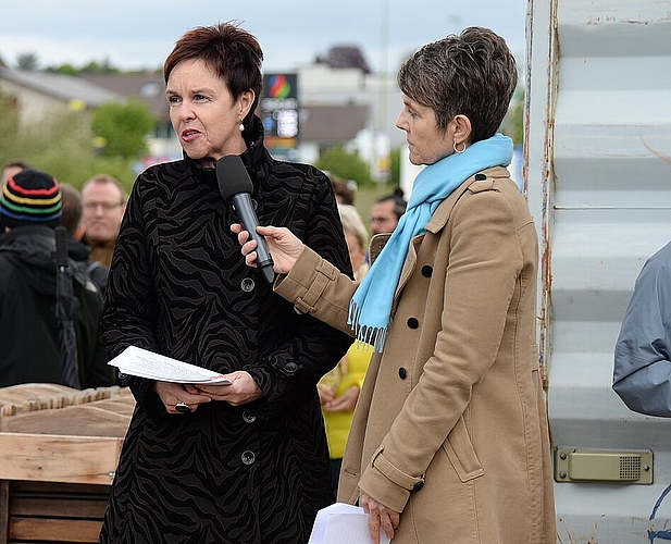 Regierungspräsidentin Monica Gschwind und Kitty Schaertlin.
