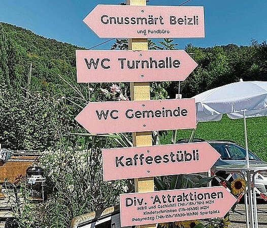 Alles war aufgrund der Wegweiser gut zu finden.
