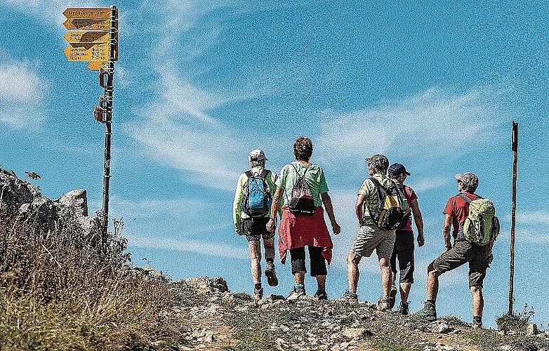 Wandern ist mit über 50 Prozent Nennung in der Studie Frau und Herrn Schweizers Lieblingssport. Fotos: M. Herrmann