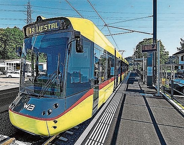 Die neuen Fahrzeuge der Waldenburgerbahn werden Mitte 2022 geliefert werden. Letztlich werden zehn Fahrzeuge zwischen Waldenburg und Liestal verkehren. Sie werden in Spanien gefertigt und sie verkehren vollumfänglich ab Mitte Dezember 2022.Foto: zVg