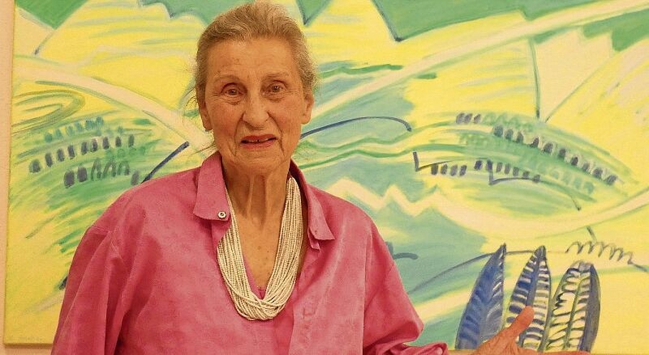Elisabeth Stalder: Mit 90 Jahren noch voller Schaffenskraft.     Fotos: U. Fluri