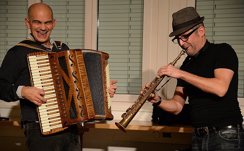 Basso Salerno (l.) und Marcel Wyss in ihrem Element.
