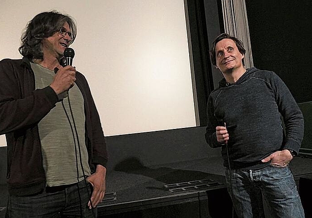 Palazzo-Kino-Manager Jonny Maurice (l.) entlockte Filmregisseur Martin Schilt interessante Details zur Entstehung des grossartigen Films. Fotos: U. Handschin
