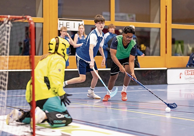 In Position zum Tor.