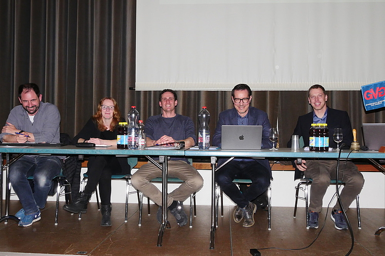 Präsident Marc Grieder (rechts) führte souverän durch die GV. FOTO: B. EGLIN