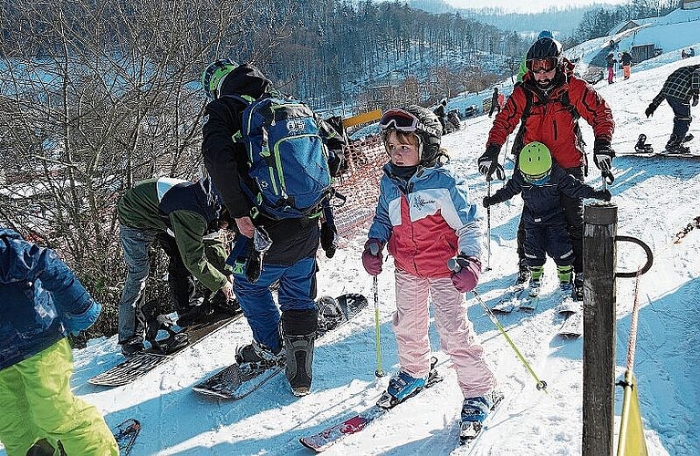 Talstation des Skilifts.
