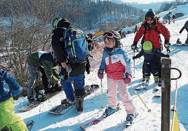 Talstation des Skilifts.
