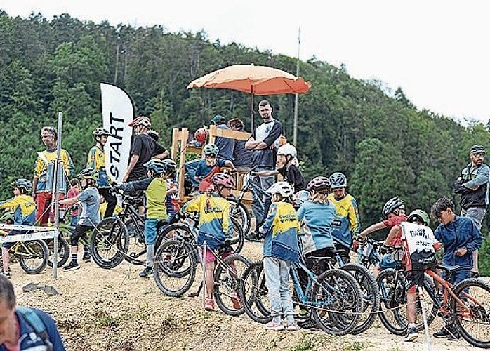 Warten auf den Start.
