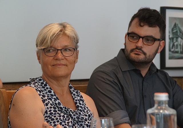 Initiantin und Autorin Karin Viscardi und Redaktionsleiter Remo Schraner.
