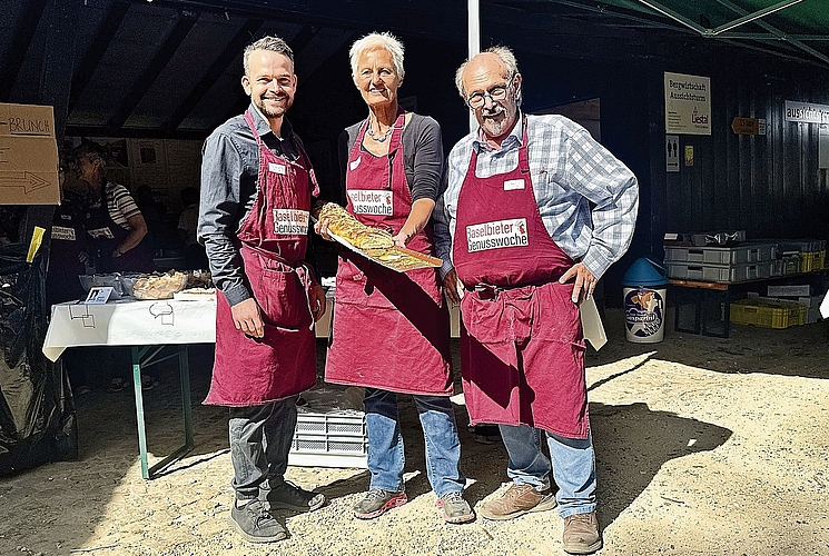 Das OK am Bäcker-Brunch Liestal mit Reto Ziegler, Bea Rieder und Marcel Wunderlin. Das OK am Bäcker-Brunch Liestal mit Reto Ziegler, Bea Rieder und Marcel Wunderlin.