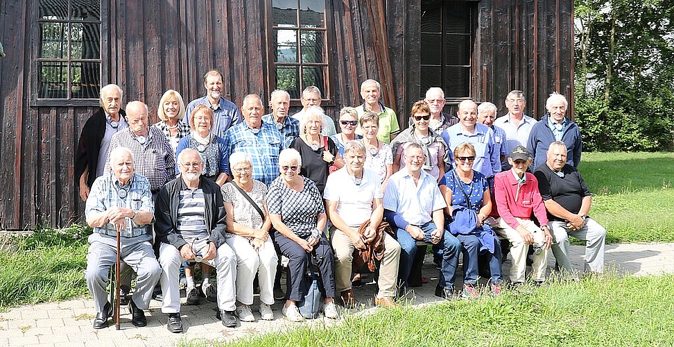 Ehrenmitglieder des Schweizerischen Schafzuchtverbands auf Reise im Baselbiet – und in der Saline Riburg. Fotos: B. Bentolila
