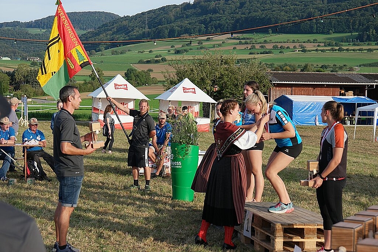 Fiona Wüest errang die Goldmedaille bei den Juniorinnen im Steinstossen.
