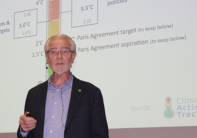 Die Klimawandel-Temperatursäule steigt: Hans Rudolf Herren fordert einen Paradigmenwechsel. Foto: M. Schaffner