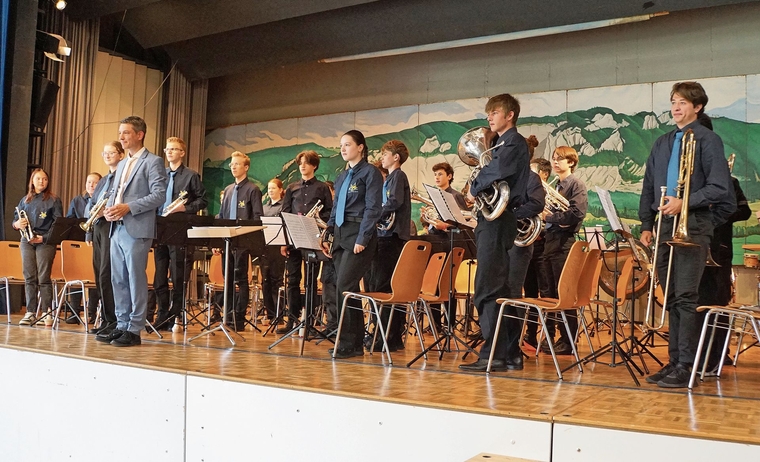 Die Jugend Brass Band RML ist zufrieden mit ihrer LeistungFoto: HP. Thommen