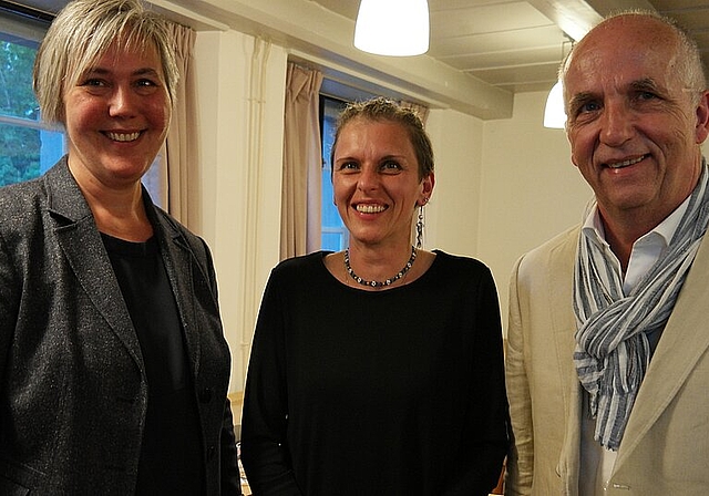 Franziska Saladin Kapp, Gelgia Herzog und Fritz Sutter (v.l.). Foto: E. Gysin
