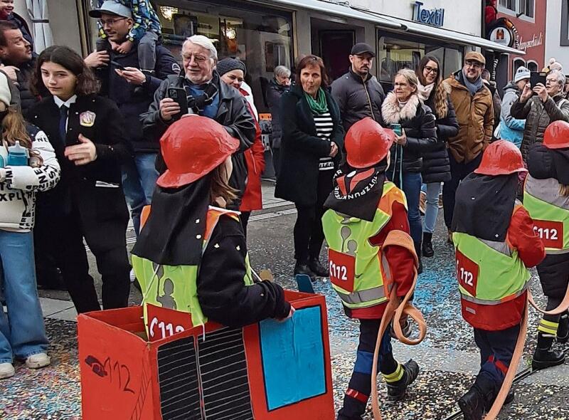 Auch der Feuerwehr-Nachwuchs war mit dabei. Fotos: Sandra Ziegler und Brigitte Reinhard