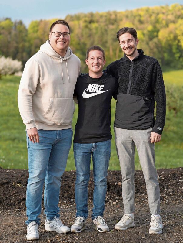 Die drei Initianten Jan Wäspe, Raphael Senn und Dennis Reichen (v.l.).