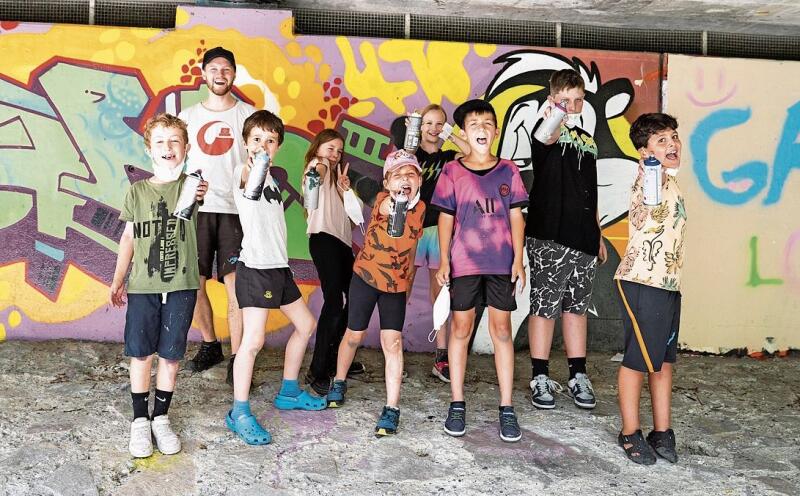 Graffiti: Der Ferienpass X-Island macht die Welt bunter.