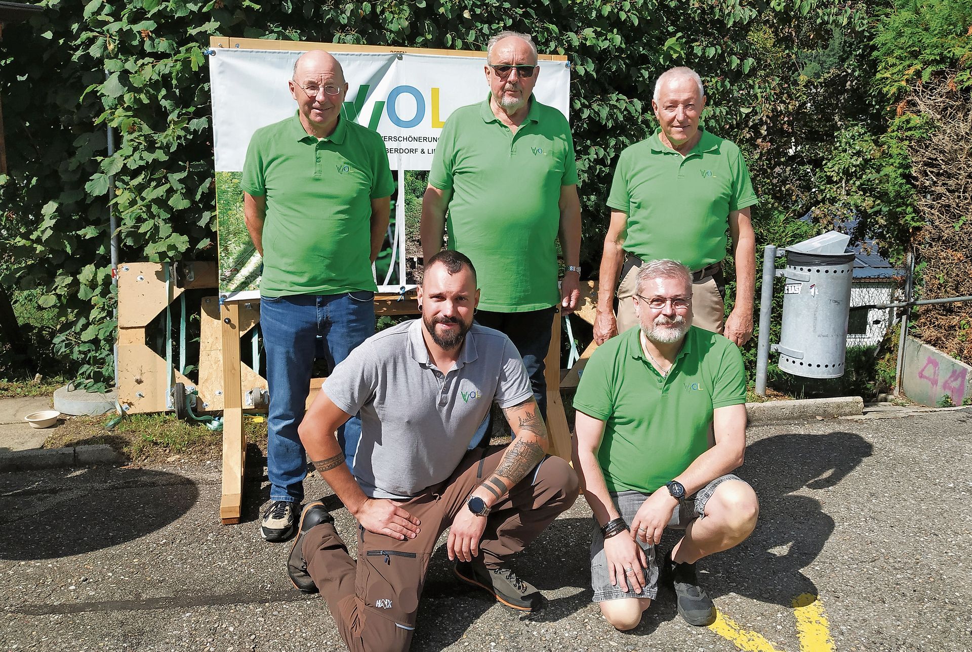 Der Vorstand: Stehend von v.l.: Hanspeter Schweizer, Peter Ramseyer, Klaus Rieder. (Sitzend v.l.): Matthias Kreis und Roland Amsler. Fotos: S. van Riemsdijk