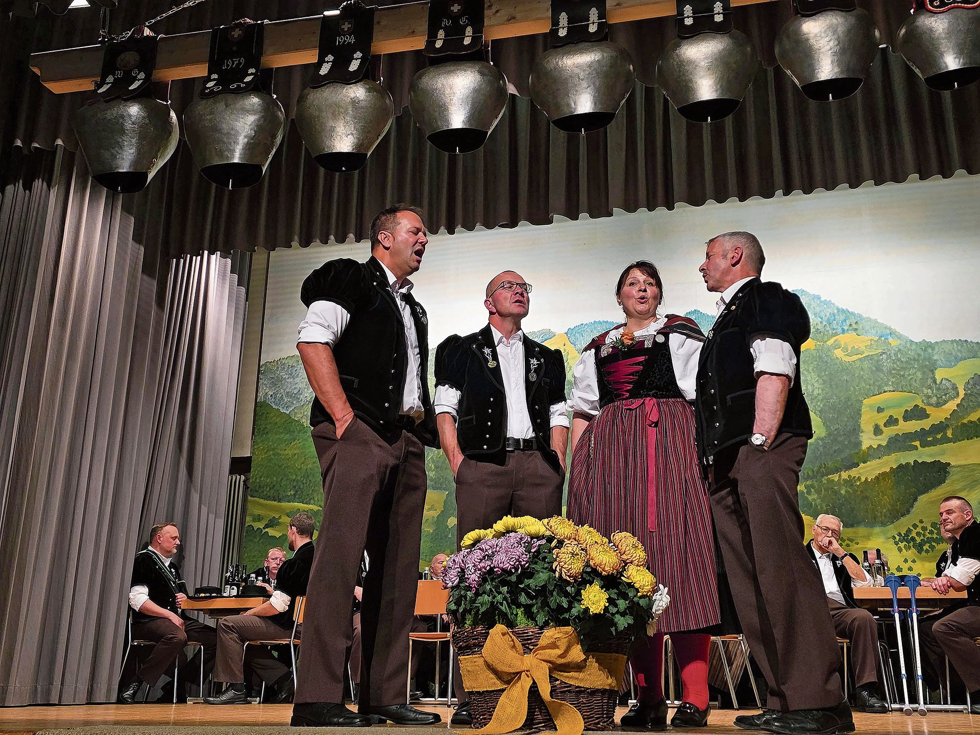 Das Quartett Windstill mit Simon Oberli, Markus Lüthi, Sabine Bader-Oberli und Peter Schneider, alle aus dem JK Hohwacht. Das Quartett Windstill mit Simon Oberli, Markus Lüthi, Sabine Bader-Oberli und Peter Schneider, alle aus dem JK Hohwacht.