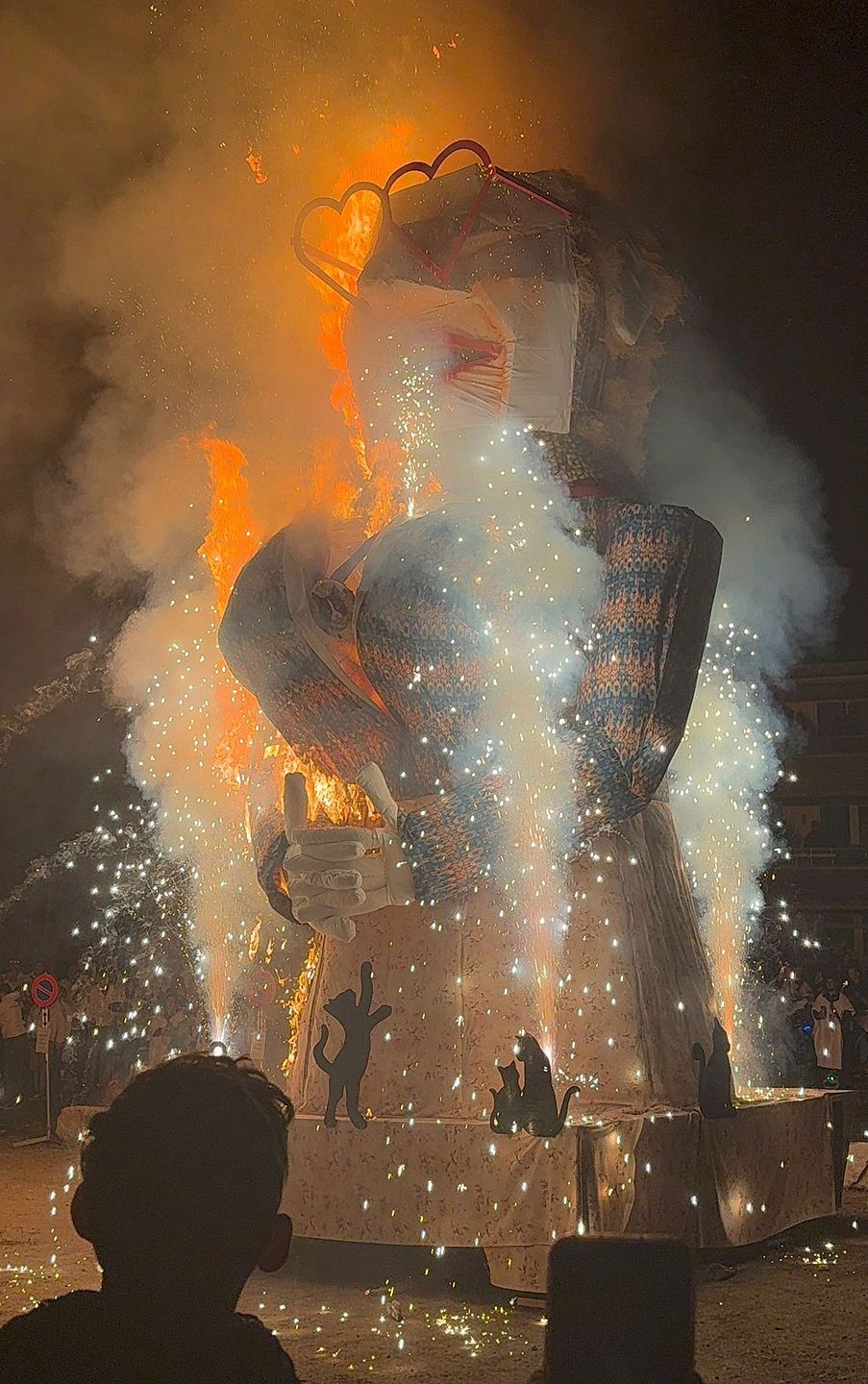 Das «Zeusi» steht in Flammen. Fotos: Alexa Elia 