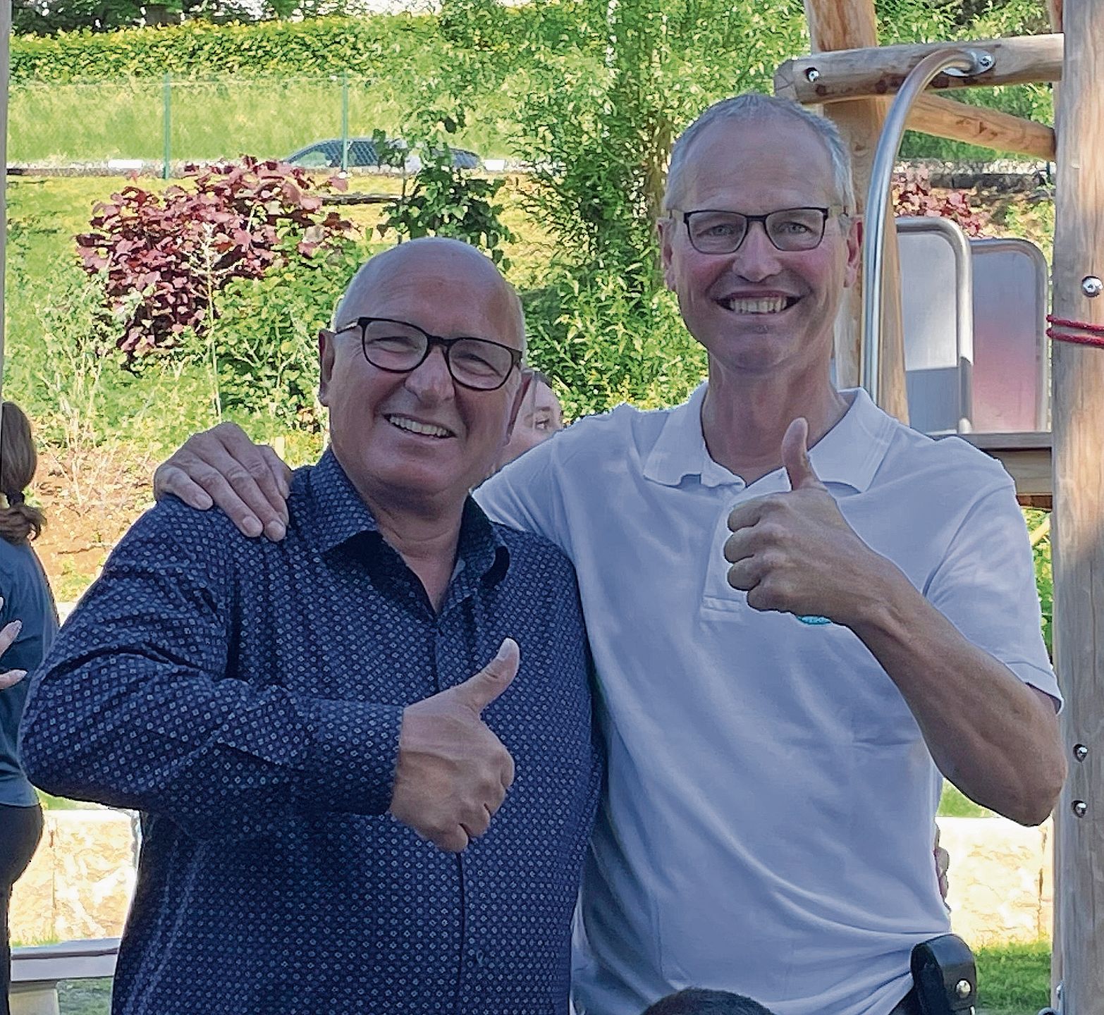 Martin Thommen (Präsident der Stiftung) und Tierpark-Leiter Christian Klaus. Martin Thommen (Präsident der Stiftung) und Tierpark-Leiter Christian Klaus.