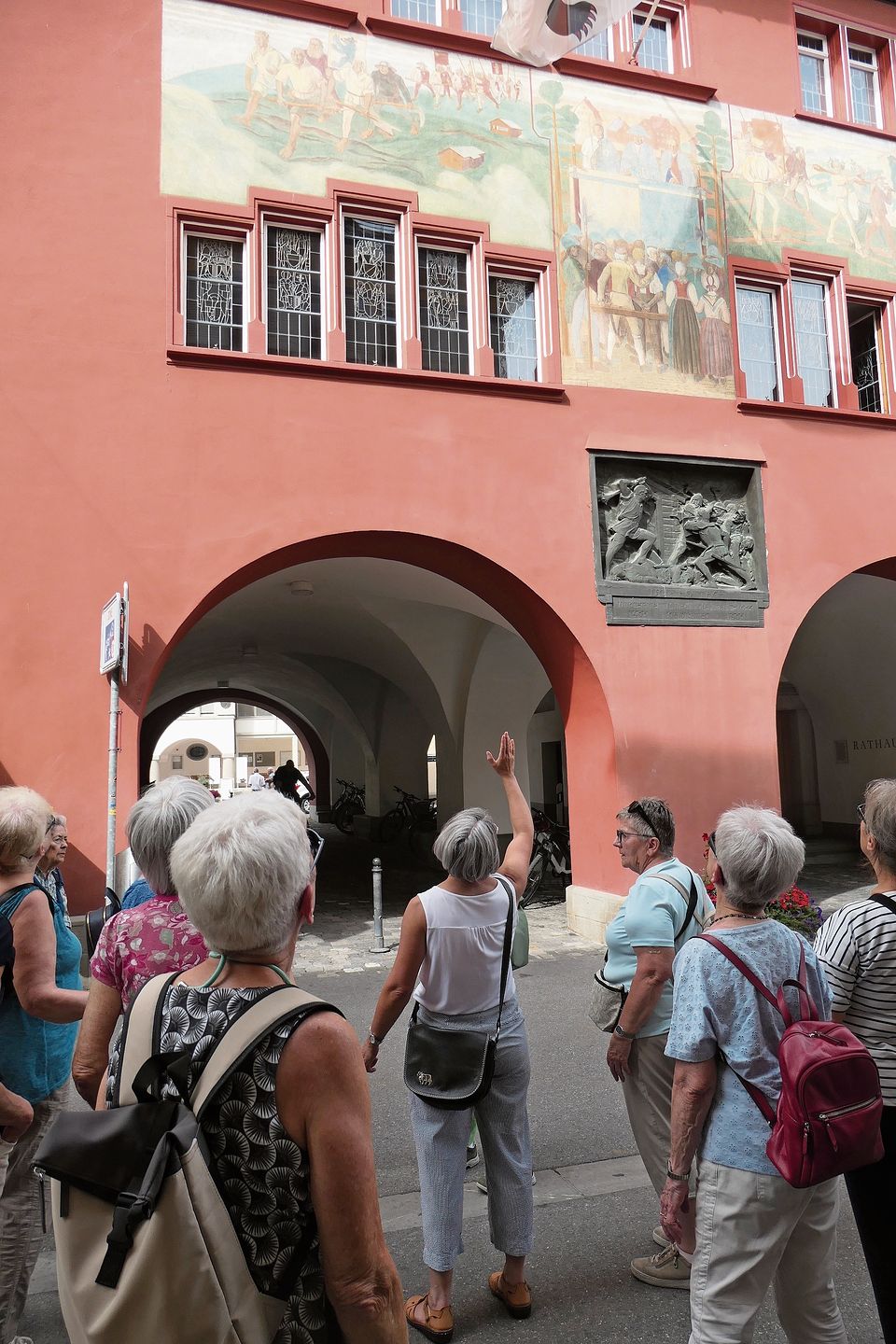 Die Schlacht am Stoos auf dem Rathaus.