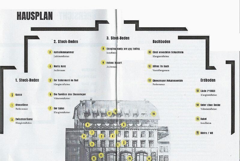 Cheesmeyer-Hausplan: Der Hausplan ist nützlich beim Rundgang durch die Ausstellungsräume.