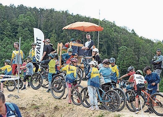 Warten auf den Start.