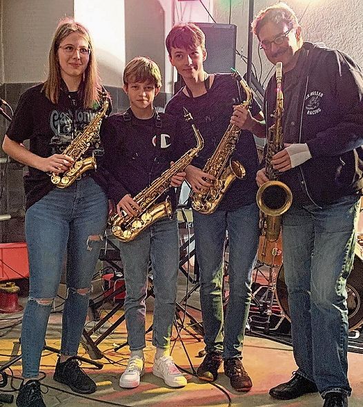 Das Saxophonquartett an der Kulturnacht 2019 in der kleinen Braustube im Ziegelhof.Fotos: ZvG