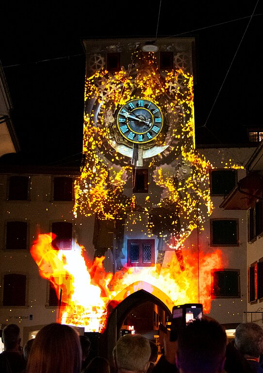 Das Törli in Flammen. Foto: N. Nars-Zimmer
