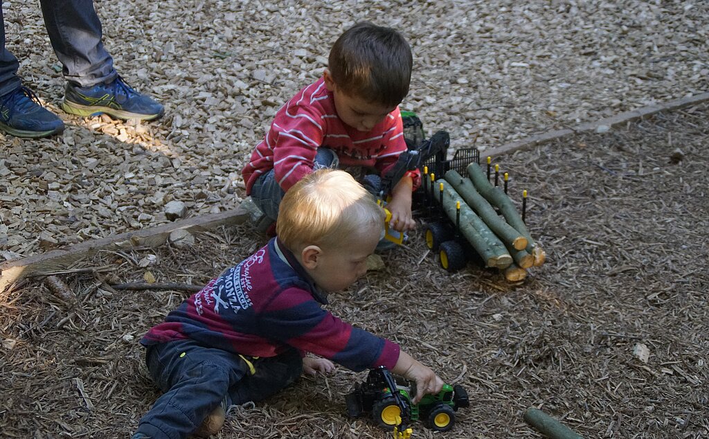 Der Spielplatz Wald bietet ungeahnte Möglichkeiten.