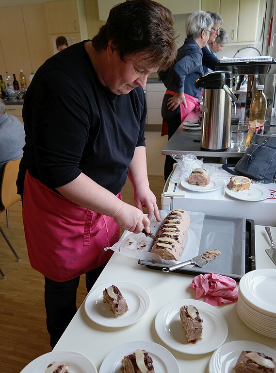 Christine Degen war zuständig für das Dessert.