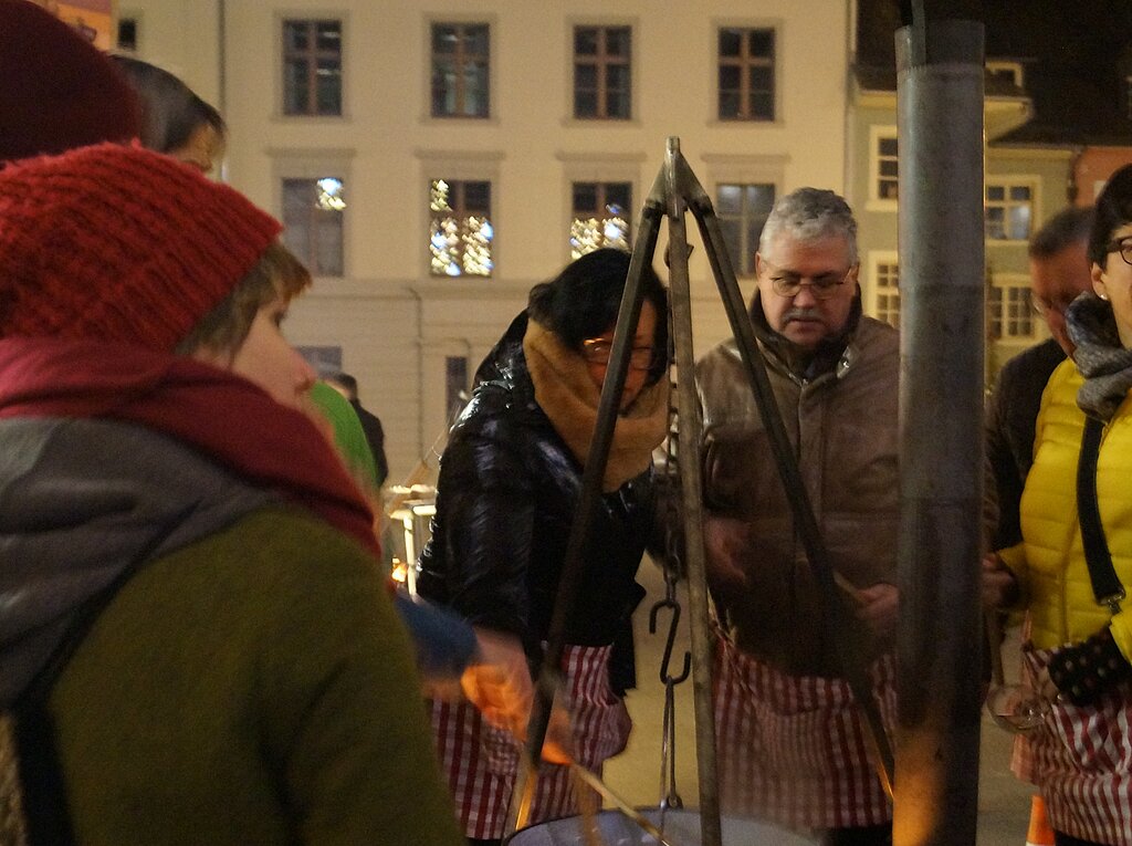 Das Strassenfondue in der Liestaler Altstadt war beliebt.
